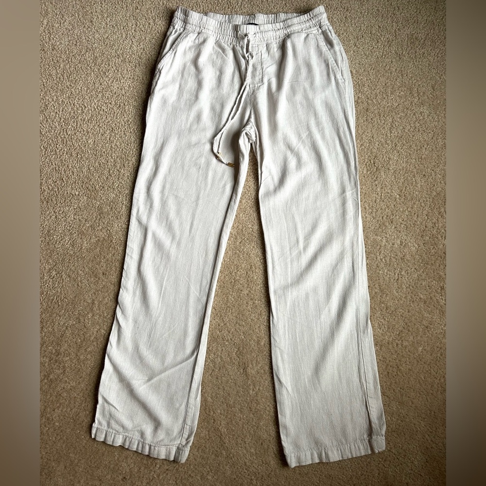 Ellen Tracy Ivory Linen pants